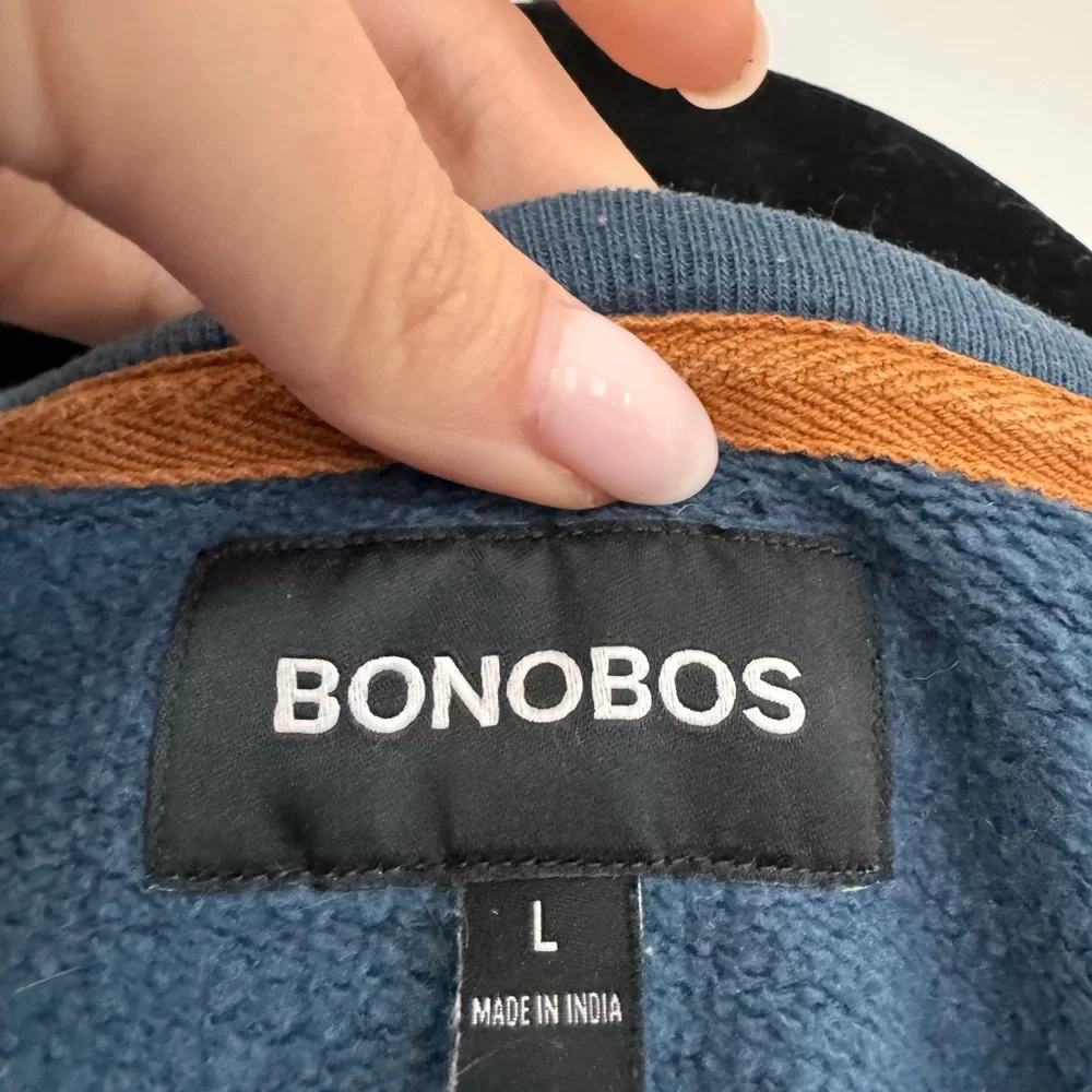 Bonobos Men’s Navy Crew Sweatshirt Tiger - Picture 3 of 3